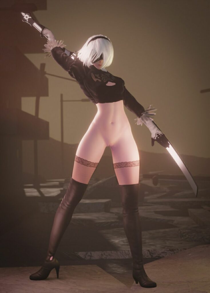 Ниер: Автомата hentai, NieR: Automata Ver порно, секс персонаже из аниме Йорха-2B, 9S, A2 sex арты без цензуры 