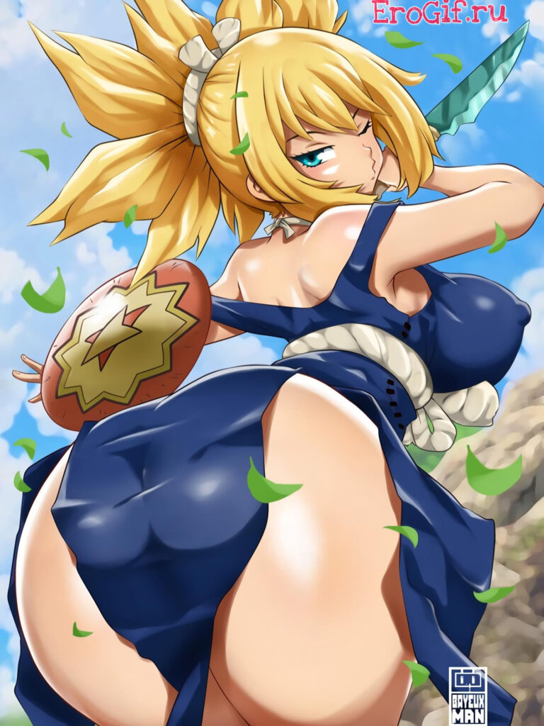 Dr. Stone хентай,  порон аниме сериала Доктор Стоун, аниме сериал порно Хотктор Стоун 2019 года 1 сезон, голая Кохаку и сериала 18+